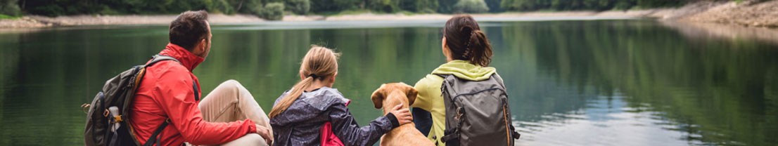 Familie am See