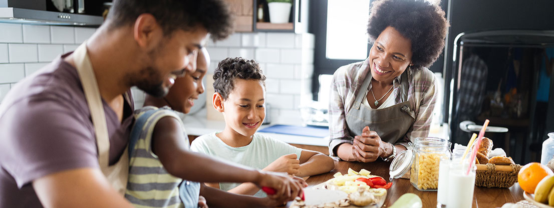 Cooking together, healthy food in the pandemic