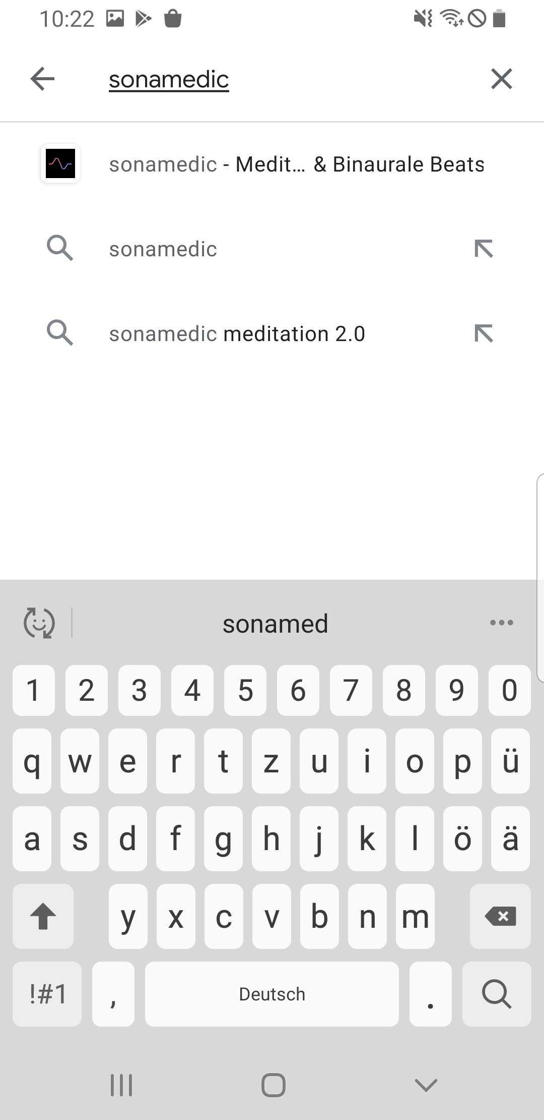 Suche sonamedic Google Play Store