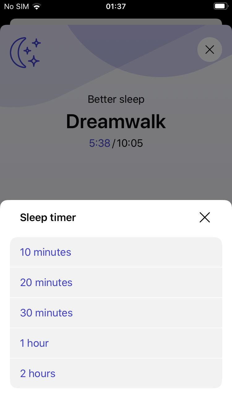 customize the sleep timer