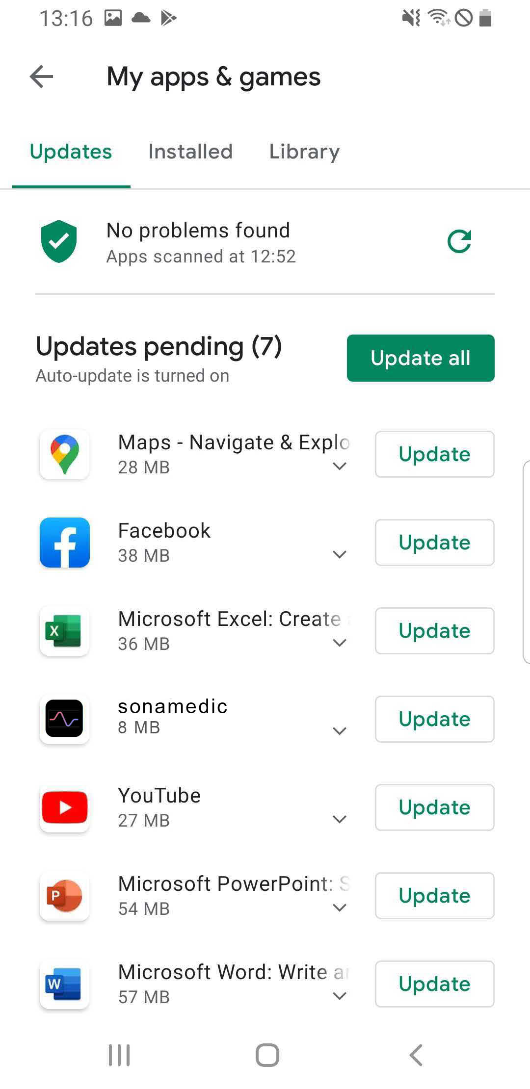 my apps and games in sonamedic Play Store