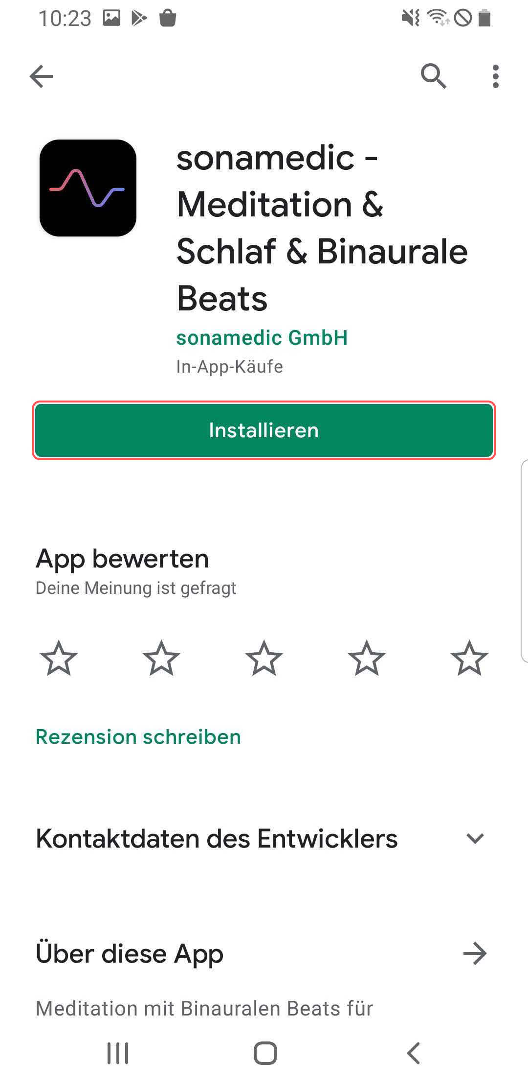 Installation der App über Google Play