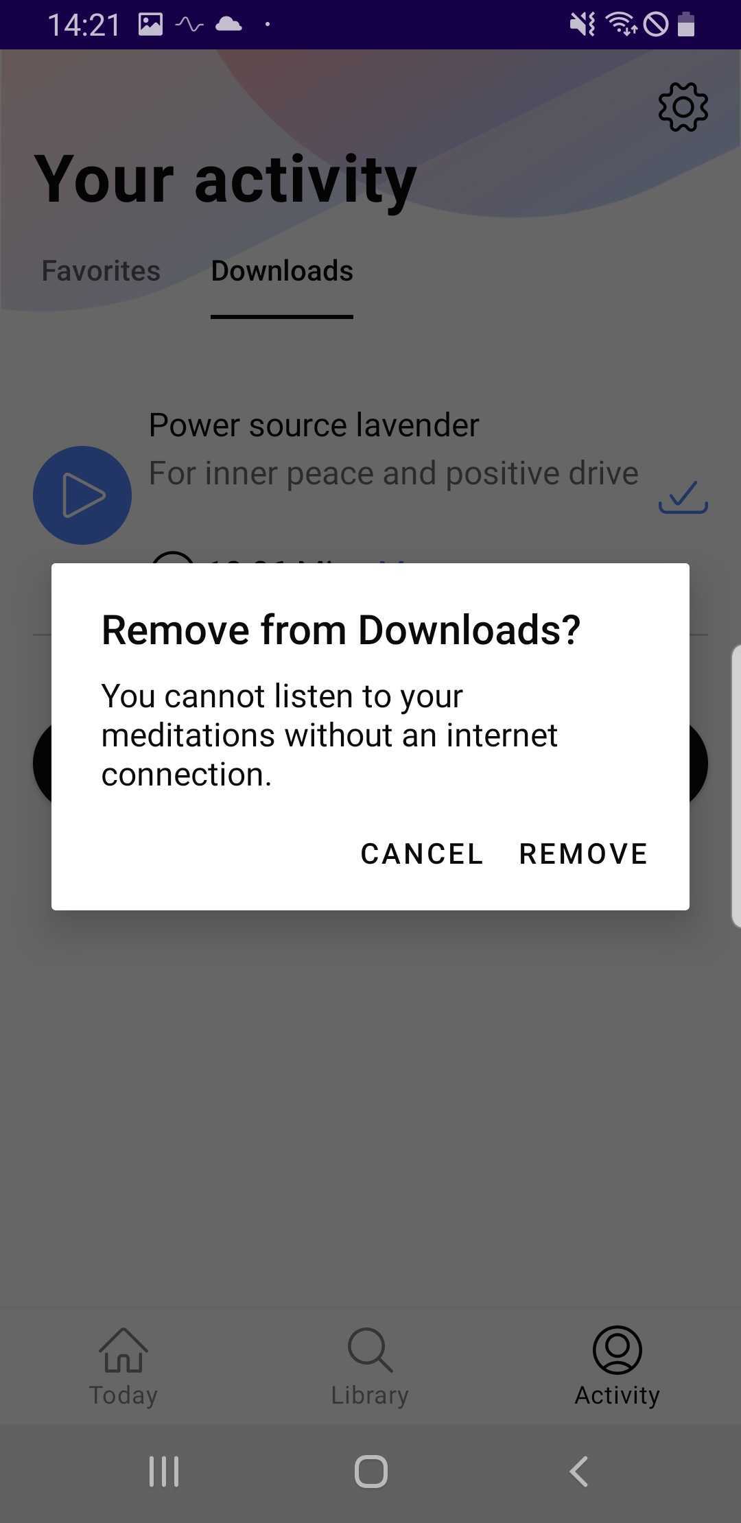 Remove Meditations from Downloads
