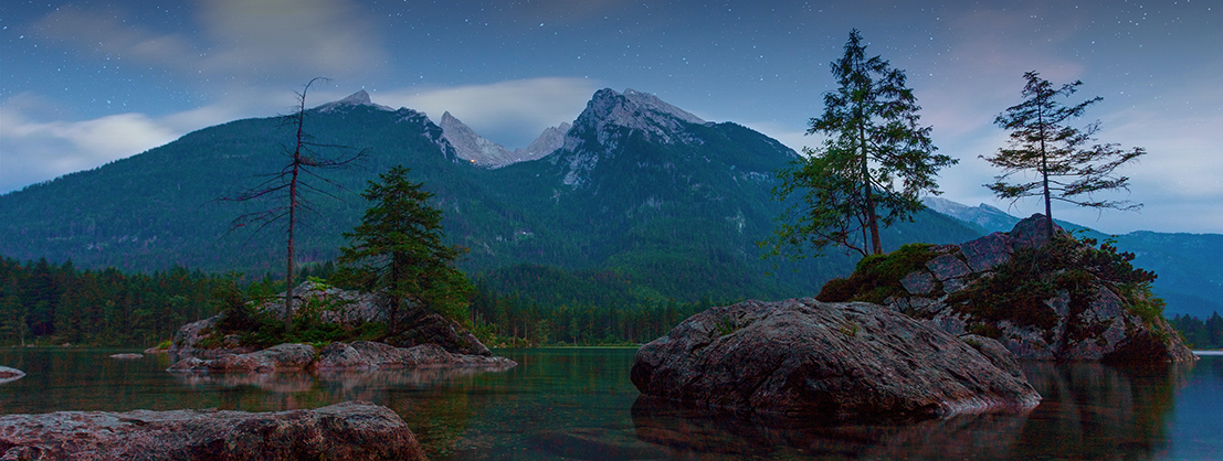 Mountain lake, recreation in nature